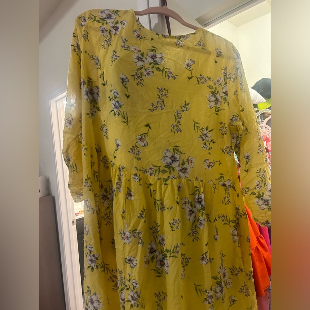 Floral Print Dress with Pockets size 12 XL - Picture 2 of 3